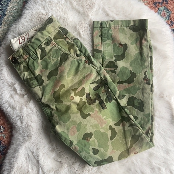 Scotch Shrunk Other - Scotch Shrunk boys twill pant camo peace sign embroidery kids scotch & soda